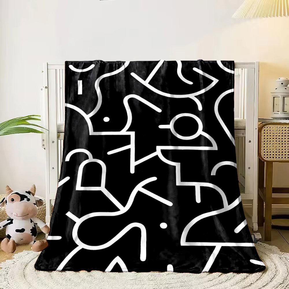 Abstract white lines and shapes on a black background, forming fluid forms. for all seasons blanket lunch break throw gift 80cm x 120cm
Abstract white lines and shapes on a black background, forming fluid forms. for all seasons blanket lunch break throw gift 80cm x 120cm