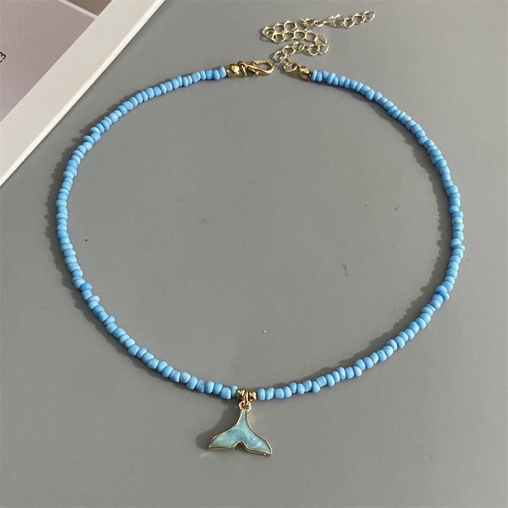 Whail Tail Pendant Necklace Colorful Seed Beads Women Choker Necklace Blue Black Red White Trendy Neck Jewelry Gift for Friend
Whail Tail Pendant Necklace Colorful Seed Beads Women Choker Necklace Blue Black Red White Trendy Neck Jewelry Gift for Friend
