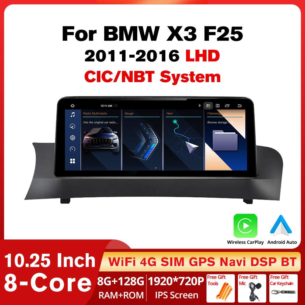 10,25-дюймовый беспроводной Carplay автомобильный радиоприемник для BMW X3 F25 X4 F26 LHD 2011-2016 CIC NBT система Android 13 GPS мультимедийный видеоплеер FM BT
10,25-дюймовый беспроводной Carplay автомобильный радиоприемник для BMW X3 F25 X4 F26 LHD 2011-2016 CIC NBT система Android 13 GPS мультимедийный видеоплеер FM BT
