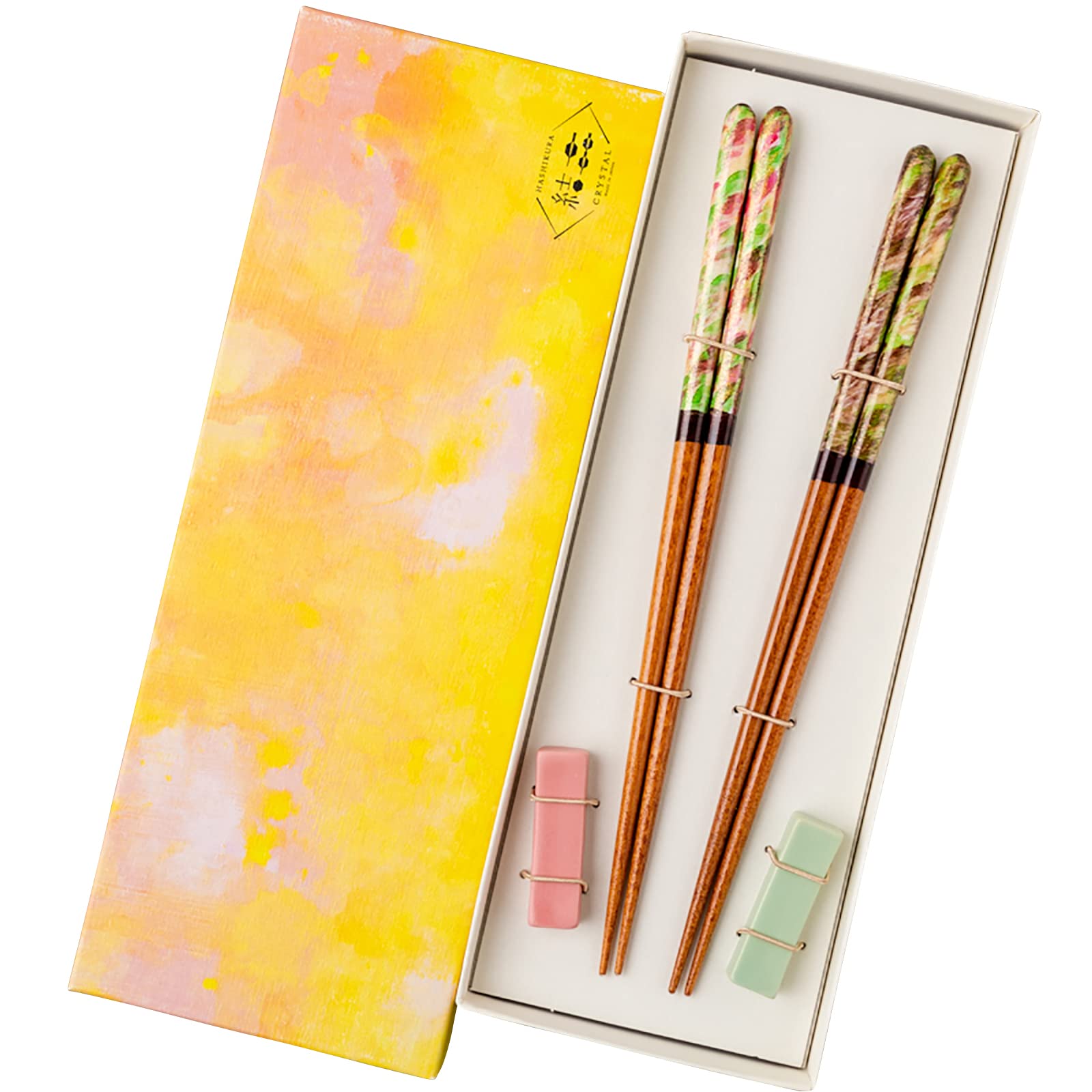 Hashikura Matsukan Dishwasher Safe Couple Chopsticks Natural Wood Pair Set Chopstick Rest Included Crystal Sunbeams Green Pink Made in Japan 22.5cm зелёный
Hashikura Matsukan Dishwasher Safe Couple Chopsticks Natural Wood Pair Set Chopstick Rest Included Crystal Sunbeams Green Pink Made in Japan 22.5cm зелёный
