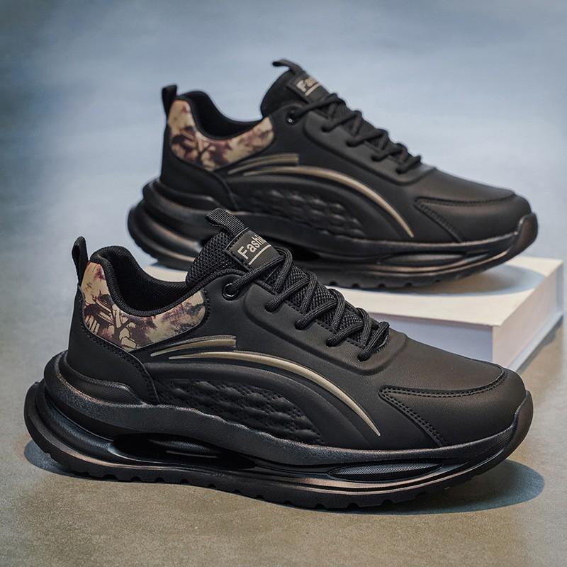 Athletic Breathable Men s Shoes Spring Leather Shock-absorbing Running Soft Soles Light Students Small White Dad Fashionable 42
Athletic Breathable Men s Shoes Spring Leather Shock-absorbing Running Soft Soles Light Students Small White Dad Fashionable 42