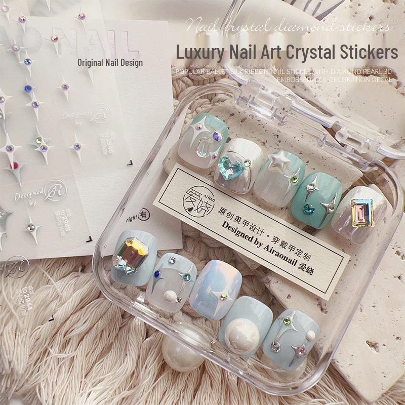 Nail Stickers: French Stars with Diamonds, Hearts, Pearls, Ribbons, Lace, Minimalist Style
Nail Stickers: French Stars with Diamonds, Hearts, Pearls, Ribbons, Lace, Minimalist Style