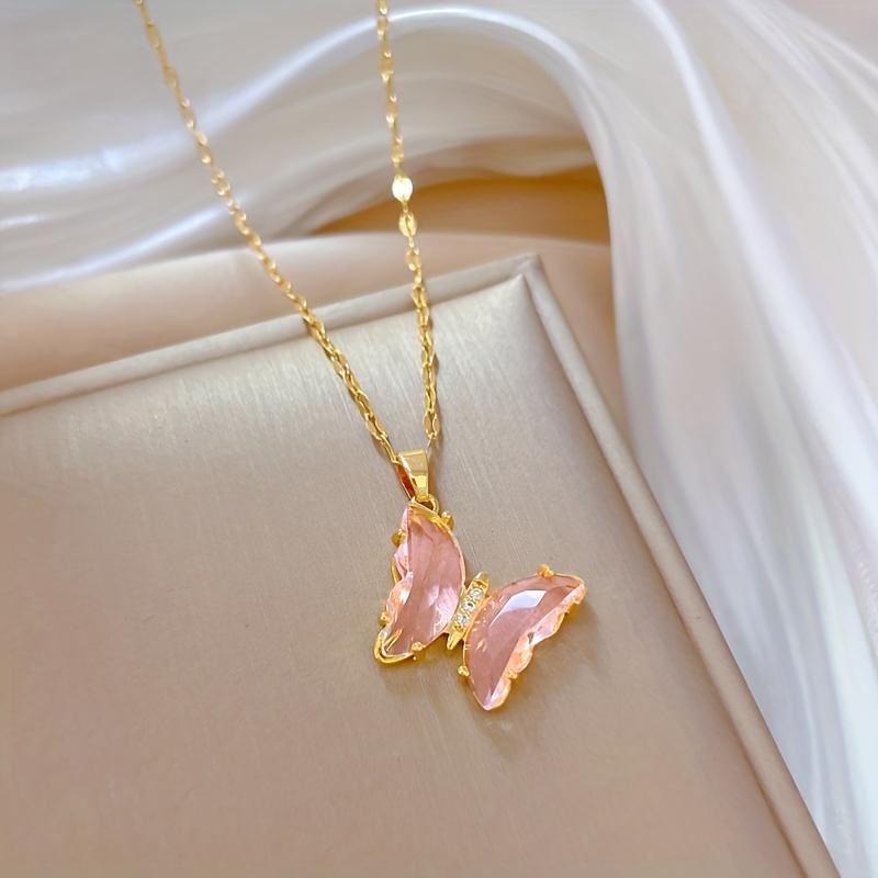 s Butterfly Pendant Necklace - Elegant Golden-Tone Jewelry with Delicate Chain, Dainty Birthday or Anniversary Gift for Her, Everyday & Special Occas Ladies, Girls розовый
s Butterfly Pendant Necklace - Elegant Golden-Tone Jewelry with Delicate Chain, Dainty Birthday or Anniversary Gift for Her, Everyday & Special Occas Ladies, Girls розовый