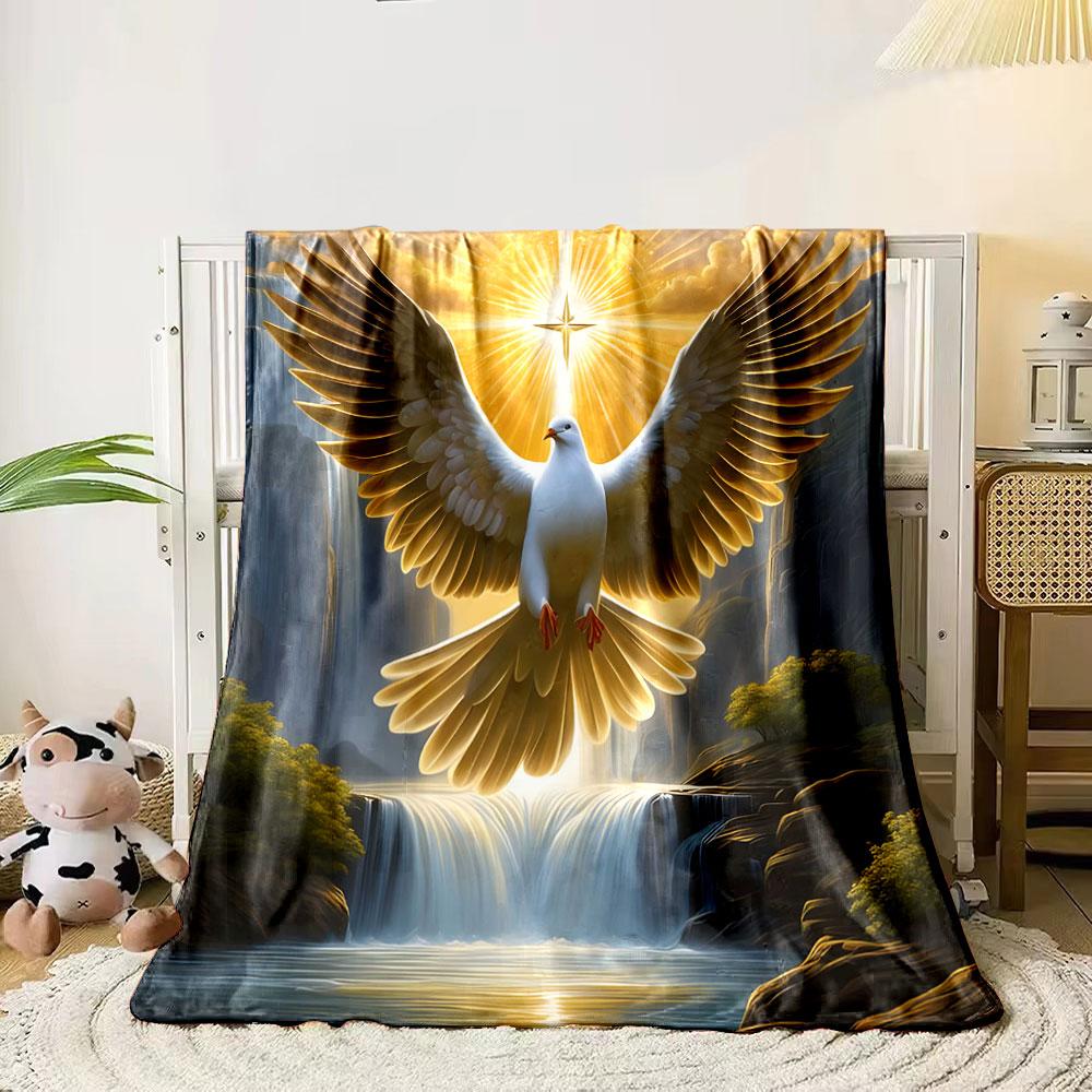 A radiant dove with spread wings illuminated by golden light over waterfalls. for all seasons blanket lunch break throw gift 80cm x 120cm
A radiant dove with spread wings illuminated by golden light over waterfalls. for all seasons blanket lunch break throw gift 80cm x 120cm