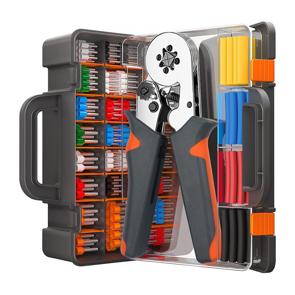 HSC8 6-6A Ferrule Crimping Pliers with 1900Pcs Terminals Wire Connector Electrical Repair Kit Type A
HSC8 6-6A Ferrule Crimping Pliers with 1900Pcs Terminals Wire Connector Electrical Repair Kit Type A