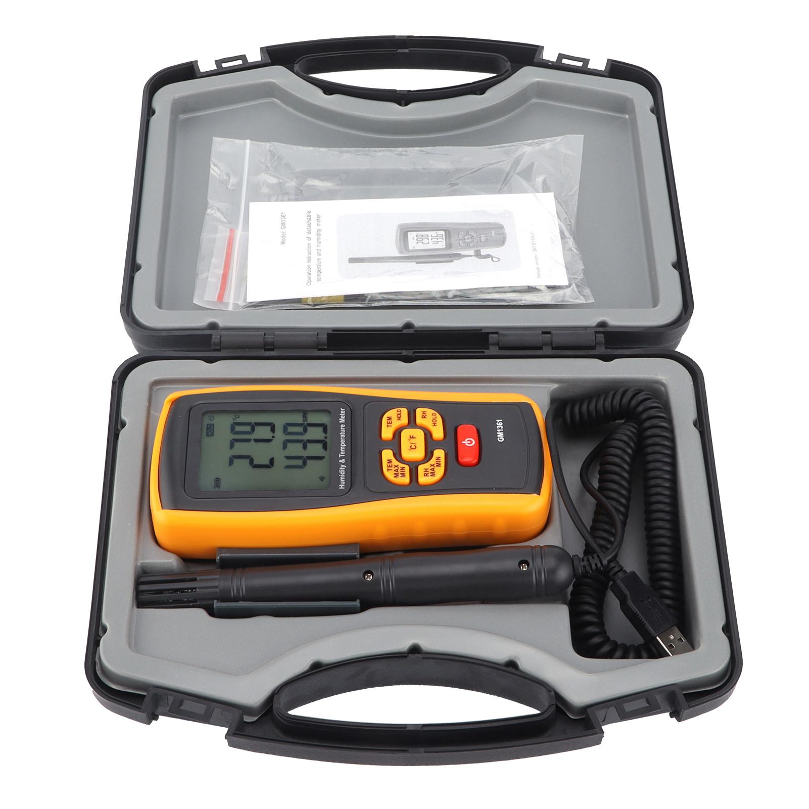 GM1361 Electronic Thermometer Hygrometer Handheld Temperature Humidity Meter for Industry
GM1361 Electronic Thermometer Hygrometer Handheld Temperature Humidity Meter for Industry