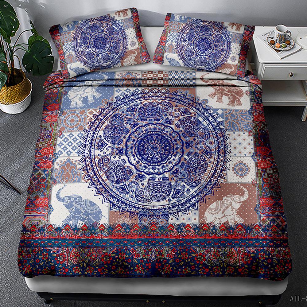 Bohemian Ethnic Sheets Three-Piece Quilt Cover Wish 3D Digital Printing Kit UK Single 135 * 200cm two-piece set (90g)
Bohemian Ethnic Sheets Three-Piece Quilt Cover Wish 3D Digital Printing Kit UK Single 135 * 200cm two-piece set (90g)