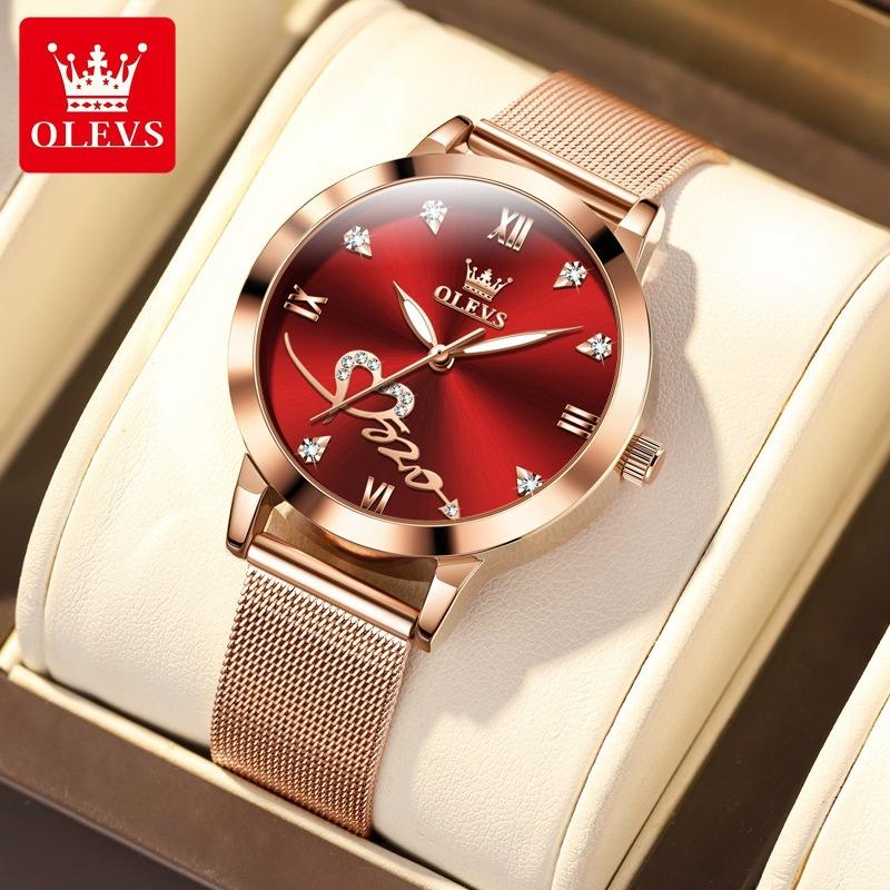 OLEVS Luxury Love Heart Diamond Ladies Watches Stainless Steel Mesh Strap Waterproof Quartz Wristwatch for Women Gift рожевий колір золота
OLEVS Luxury Love Heart Diamond Ladies Watches Stainless Steel Mesh Strap Waterproof Quartz Wristwatch for Women Gift рожевий колір золота