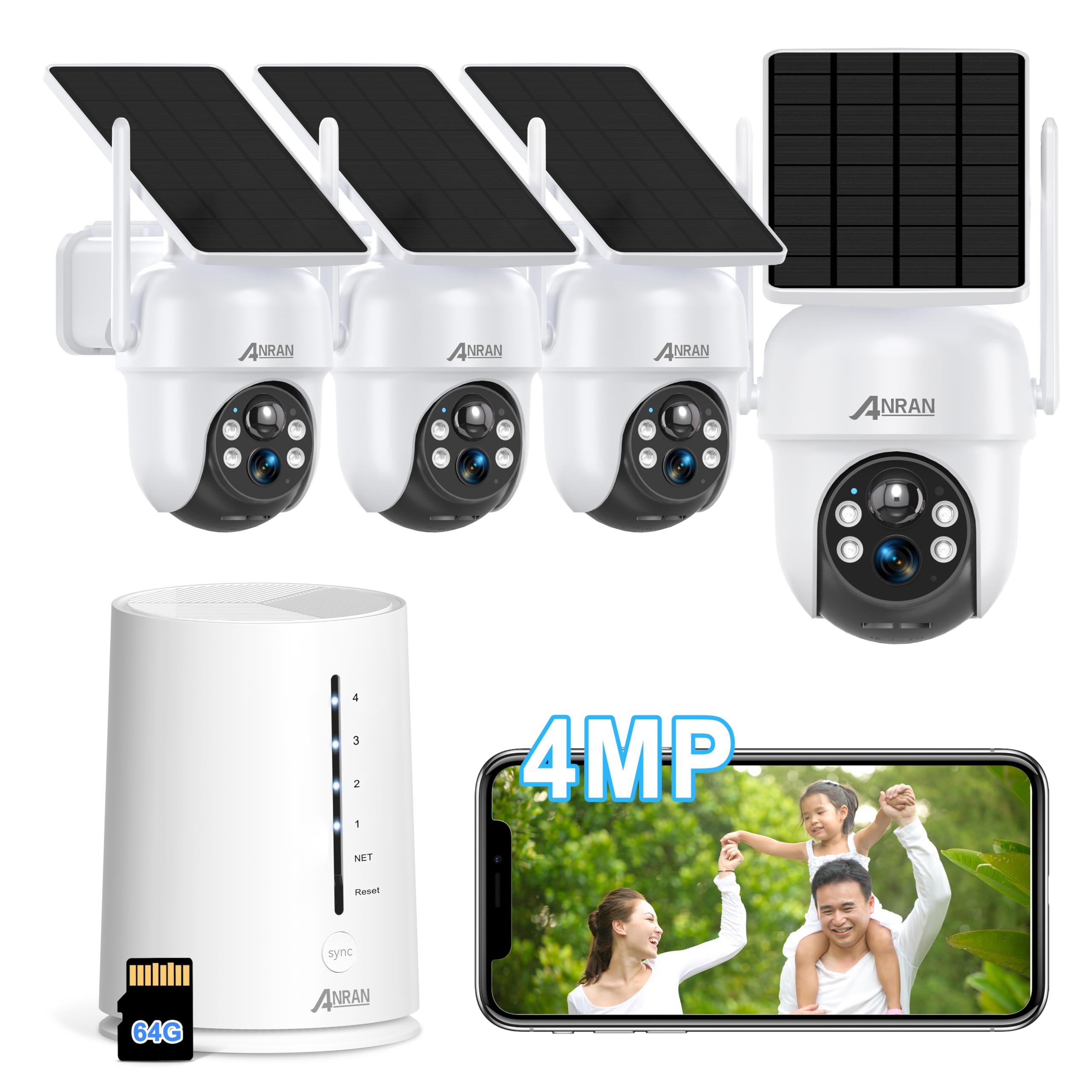 Камера безпеки Million High Pixel Fully 64GB SD ANRAN Camera Security Camera Outdoor Wireless Solar Integrated Set Не потребує будівництва Спостереження
Камера безпеки Million High Pixel Fully 64GB SD ANRAN Camera Security Camera Outdoor Wireless Solar Integrated Set Не потребує будівництва Спостереження