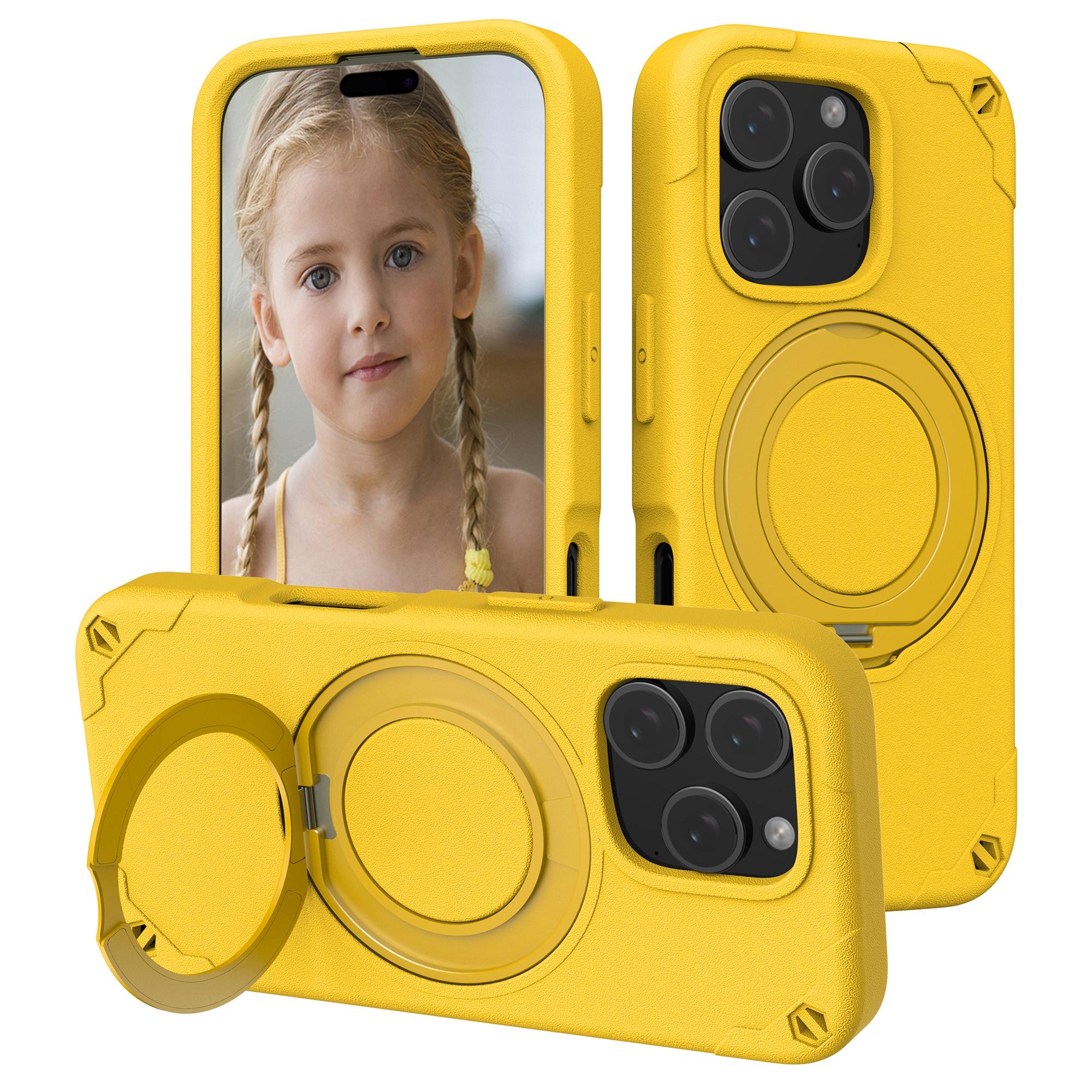 For iPhone 16 Pro Max Case Compatible with MagSafe EVA+Aluminum Alloy Kickstand Mcg Style Protective Cover Yellow
For iPhone 16 Pro Max Case Compatible with MagSafe EVA+Aluminum Alloy Kickstand Mcg Style Protective Cover Yellow