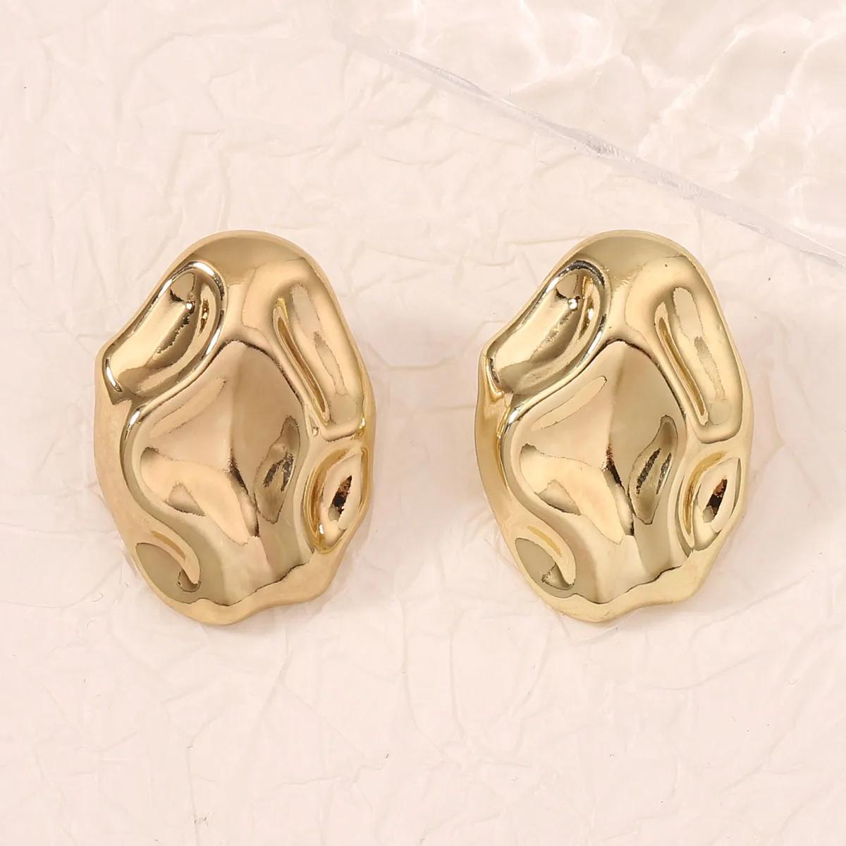 CCB Geometric Oval Casual Temperament Irregular Concave Hammer Pattern Stud Earring for Women Temperament Zircon Brincos Gift
CCB Geometric Oval Casual Temperament Irregular Concave Hammer Pattern Stud Earring for Women Temperament Zircon Brincos Gift
