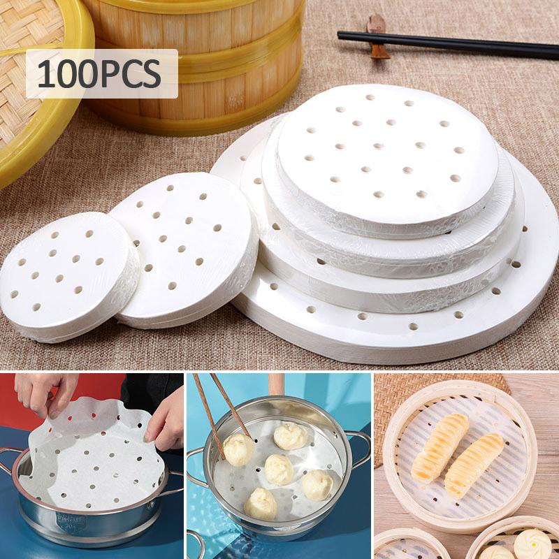 100pcs Steamer Liner Paper Non Stick Steamer Paper For Stuffed Bun Dumpling Air Fryer Baking Barbecuing Food Padding Paper
100pcs Steamer Liner Paper Non Stick Steamer Paper For Stuffed Bun Dumpling Air Fryer Baking Barbecuing Food Padding Paper