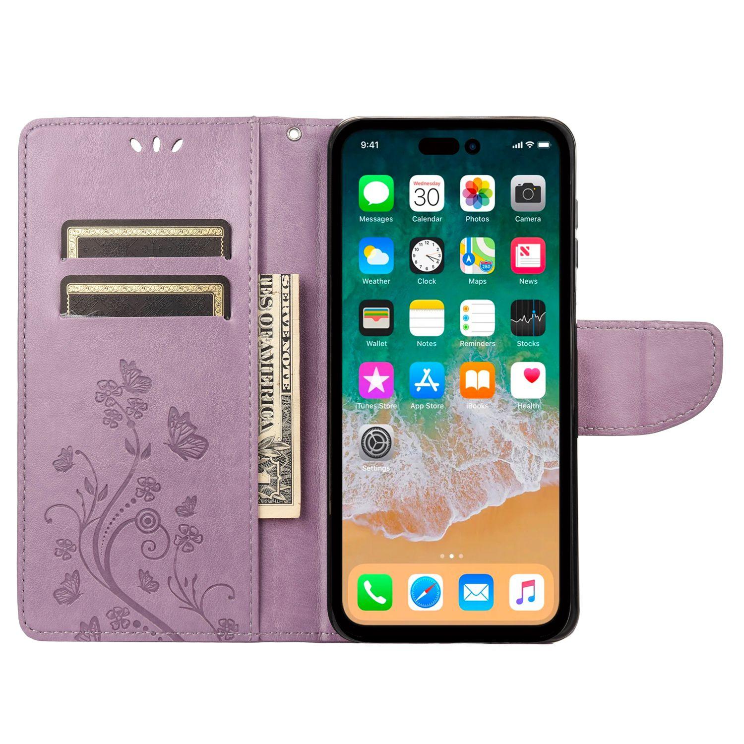 For iPhone 14 Pro 6.1 inch Anti-fingerprint Imprinted Flower Butterflies Leather Mobile Phone Case Wallet Stand Cover Light Purple
For iPhone 14 Pro 6.1 inch Anti-fingerprint Imprinted Flower Butterflies Leather Mobile Phone Case Wallet Stand Cover Light Purple