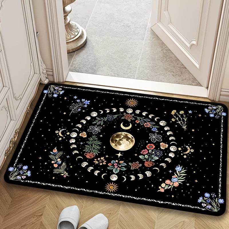 1pc Celestial Floral Doormat Deep Indigo Black Gold Print Polyester Hand Wash Only 80x50cm Decorative Use 40cm x 60cm
1pc Celestial Floral Doormat Deep Indigo Black Gold Print Polyester Hand Wash Only 80x50cm Decorative Use 40cm x 60cm