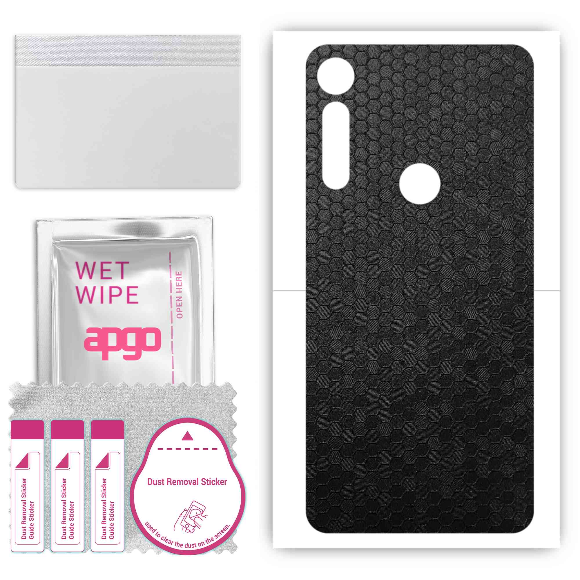 apgo Protective Skin Sticker for the back compatible with Motorola Moto G8 Play, Wrap Film, Foil, Vinyl - Pattern Black Honeycomb
apgo Protective Skin Sticker for the back compatible with Motorola Moto G8 Play, Wrap Film, Foil, Vinyl - Pattern Black Honeycomb