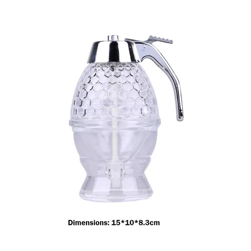 Transparent Honey Jar Dispenser & Spreader: Storage Container and Syrup Applicator. Small
Transparent Honey Jar Dispenser & Spreader: Storage Container and Syrup Applicator. Small