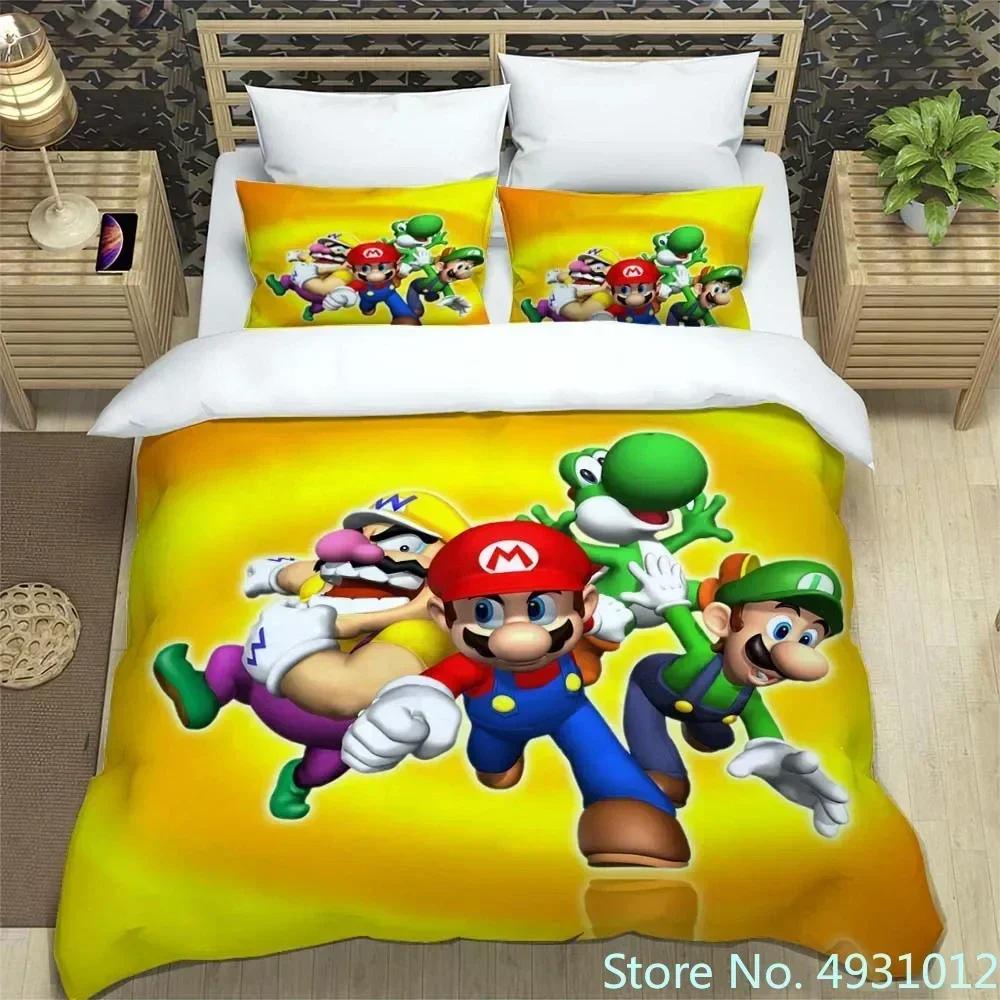 Anime Jumpman Super Mario Children Bedding Set Pillowcase Bedclothes Cartoon 3D Printed Kids Adult Boys Quilt Duvet Cover Gift US Twin(172*218cm)3pcs
Anime Jumpman Super Mario Children Bedding Set Pillowcase Bedclothes Cartoon 3D Printed Kids Adult Boys Quilt Duvet Cover Gift US Twin(172*218cm)3pcs