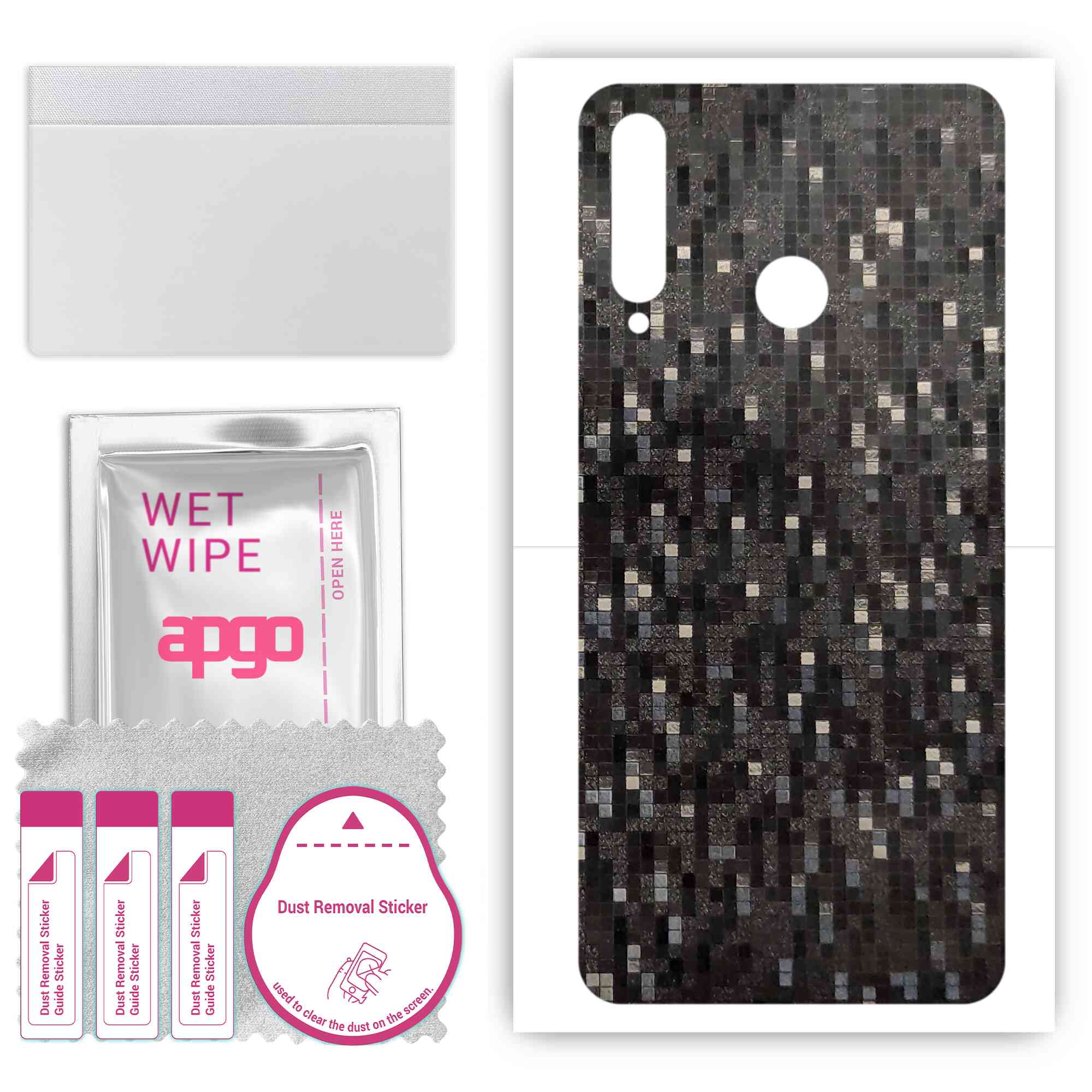 apgo Protective Skin Sticker for the back compatible with Honor 20i, Wrap Film, Foil, Vinyl - Pattern Carbon Black Pixel
apgo Protective Skin Sticker for the back compatible with Honor 20i, Wrap Film, Foil, Vinyl - Pattern Carbon Black Pixel
