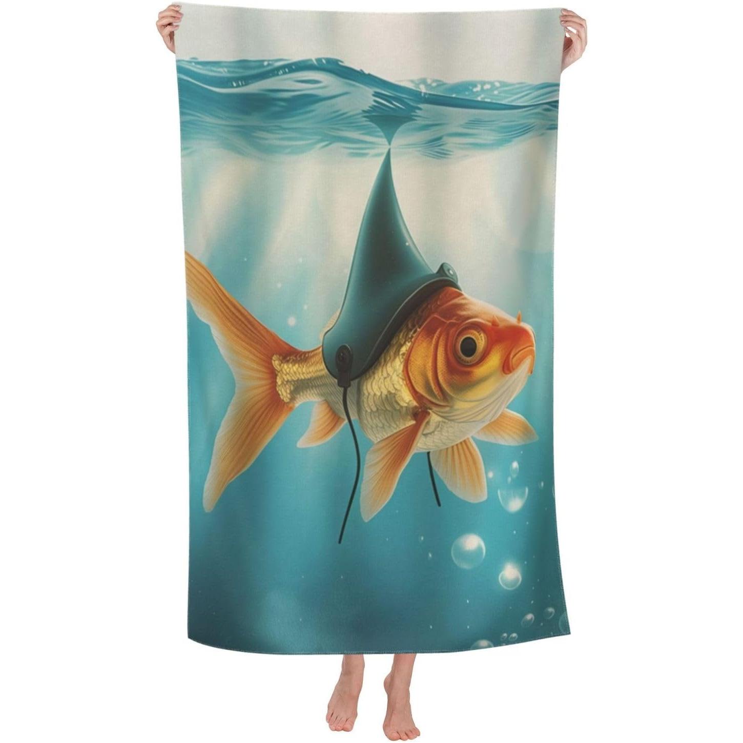 Funny Goldfish Beach Towel Microfiber Sand Free Tropics Ocean Towels for Adult Kids Quick Dry Ultra Absorbent Super Soft Pool W40*H60(CM)
Funny Goldfish Beach Towel Microfiber Sand Free Tropics Ocean Towels for Adult Kids Quick Dry Ultra Absorbent Super Soft Pool W40*H60(CM)