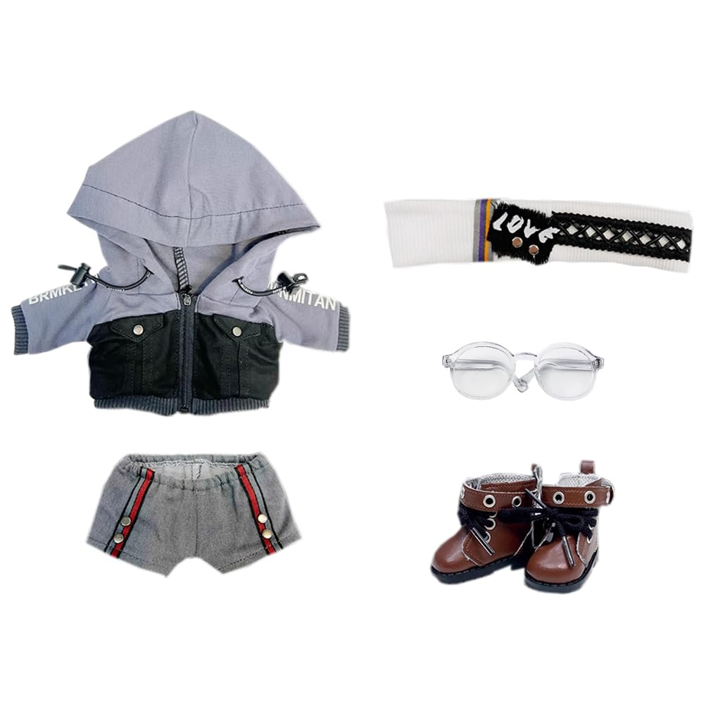 niannyyhouse 15cm 20cm stuffed toy clothes cool suit denim jacket hoodie shorts headwear eyewear shoes cotton doll clothes accessories dress-up (gray,
niannyyhouse 15cm 20cm stuffed toy clothes cool suit denim jacket hoodie shorts headwear eyewear shoes cotton doll clothes accessories dress-up (gray,