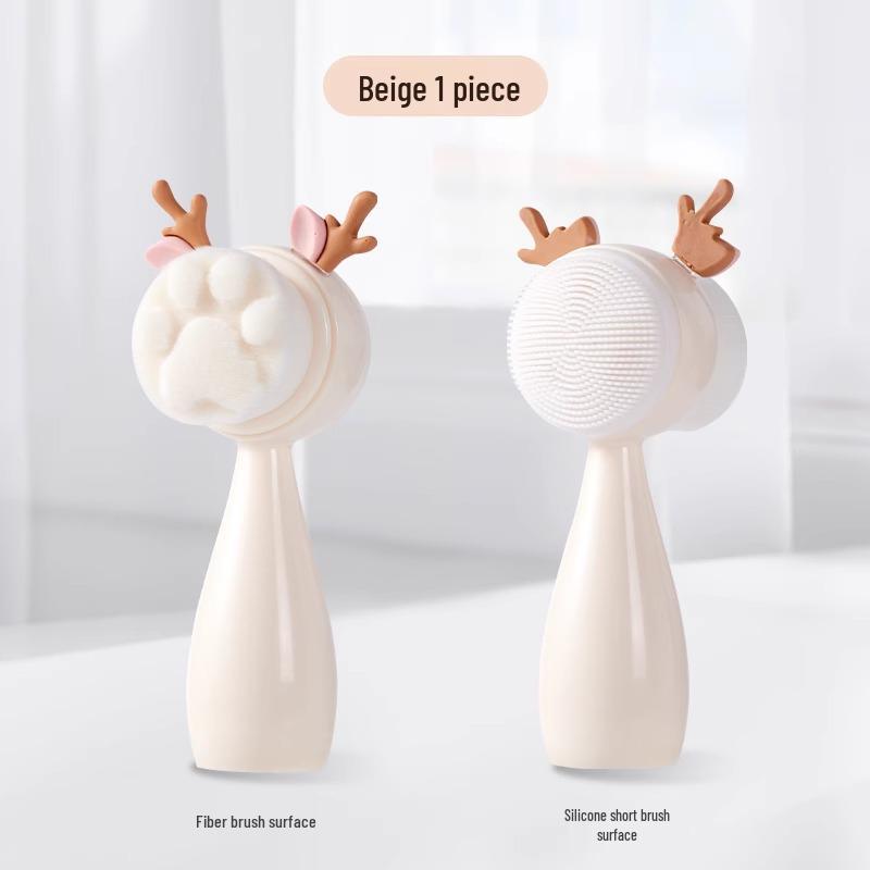 Cartoon Soft Bristle Face Wash Brush, Double-Sided Facial Cleanser & Blackhead Remover for Deep Cleaning
Cartoon Soft Bristle Face Wash Brush, Double-Sided Facial Cleanser & Blackhead Remover for Deep Cleaning