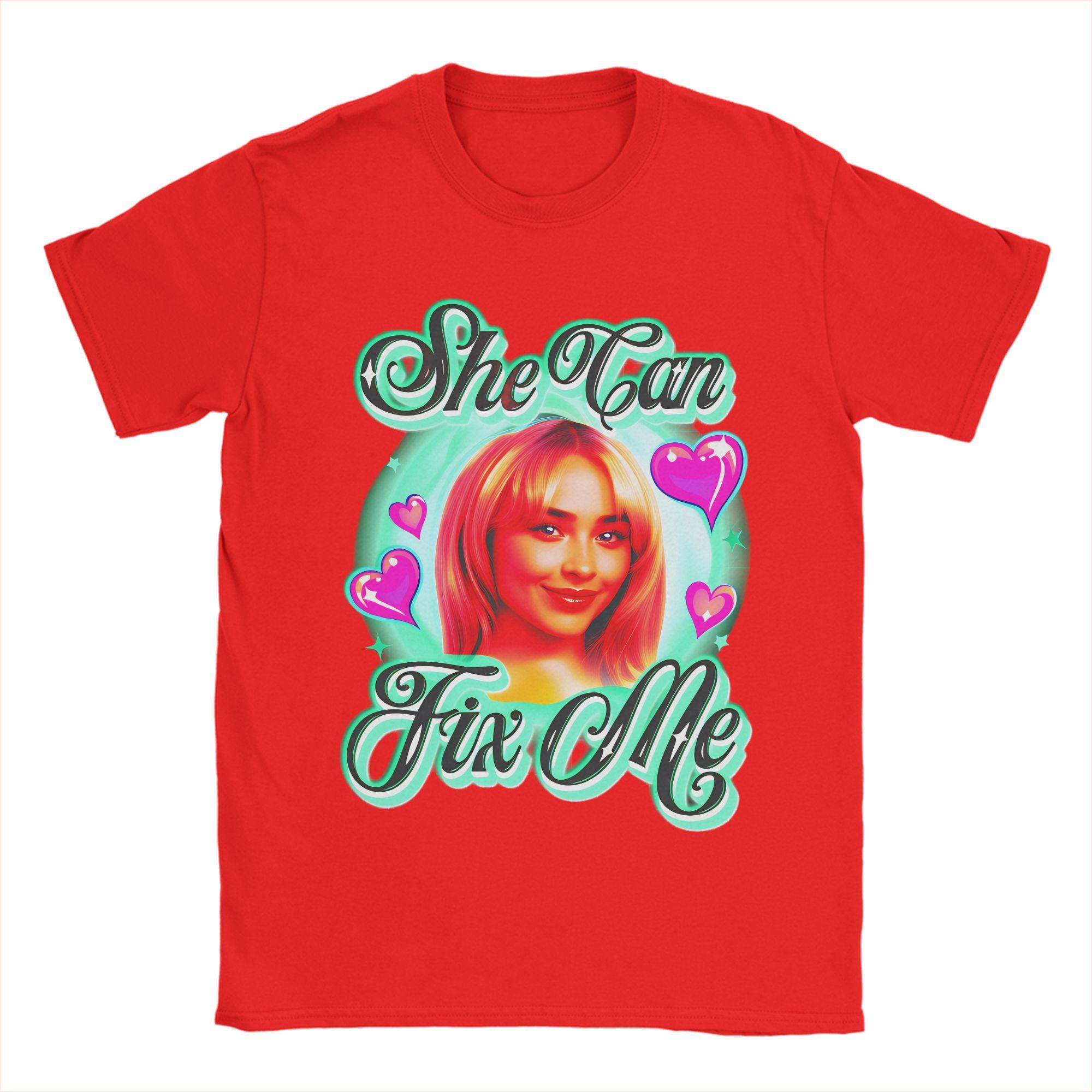 Sabrina Carpenter she can fix me TShirt Summer Pure Cotton T Shirts For Mens Pattern Tee Shirt ShortSleeved Y2K Basic Tops S
Sabrina Carpenter she can fix me TShirt Summer Pure Cotton T Shirts For Mens Pattern Tee Shirt ShortSleeved Y2K Basic Tops S