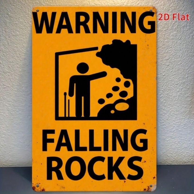 Metal Wall Sign Retro Falling Stones Warning Decor Garage
Metal Wall Sign Retro Falling Stones Warning Decor Garage