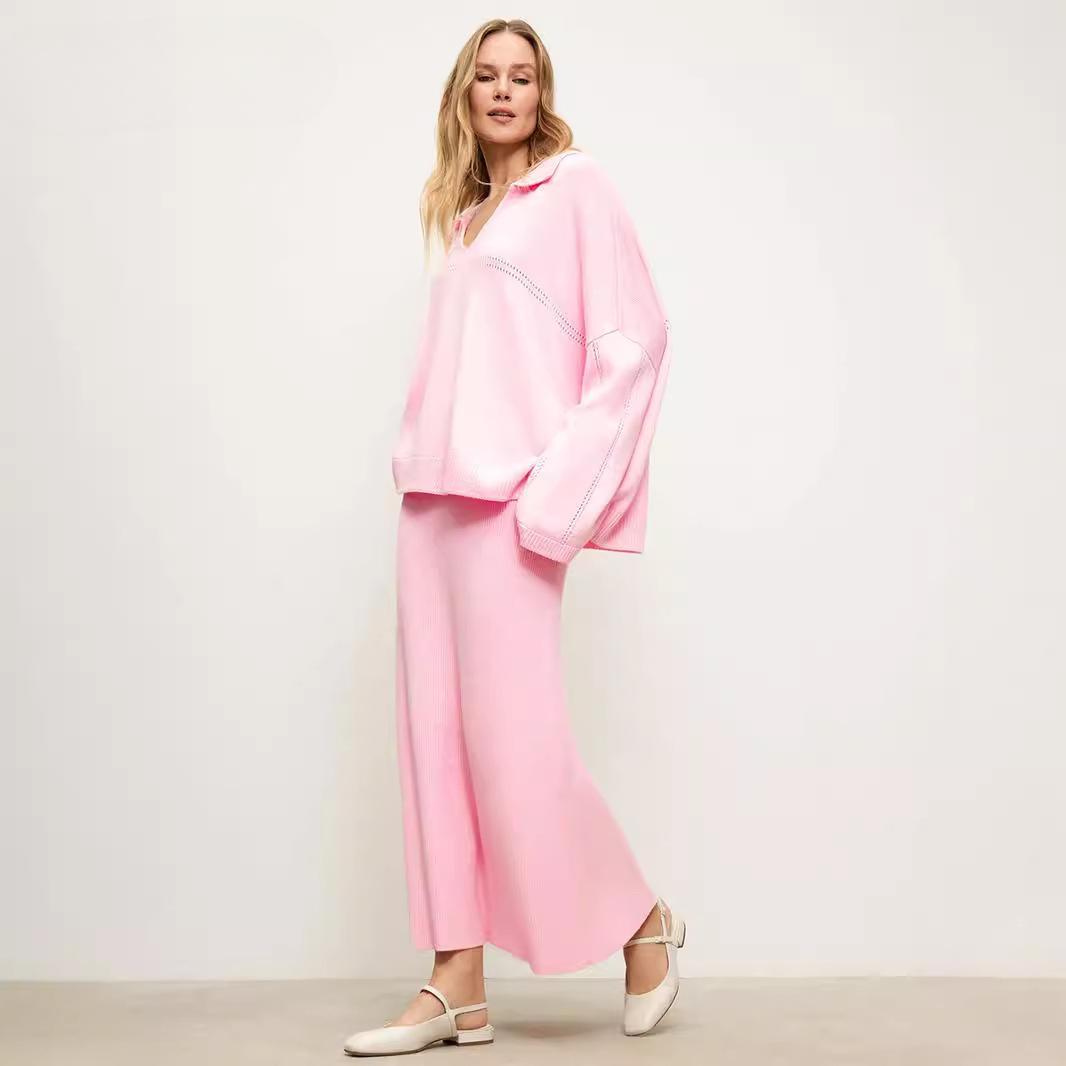 Women s Knit Suit Winter Fashion Simple Style V-neck Knit Sweater Half-body Skirt Suit L чорний
Women s Knit Suit Winter Fashion Simple Style V-neck Knit Sweater Half-body Skirt Suit L чорний