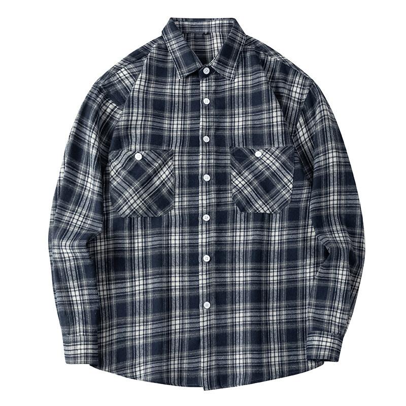 Spring and Autumn Retro Contrasting Color Trendy Double Pocket Long Sleeve Shirt Versatile Personality Plaid Shirt Jacket Men M чорний
Spring and Autumn Retro Contrasting Color Trendy Double Pocket Long Sleeve Shirt Versatile Personality Plaid Shirt Jacket Men M чорний