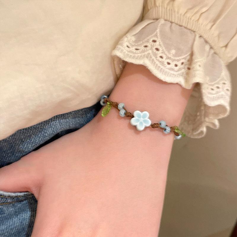 Sweet Ceramic Yellow Flowers Beaded Bracelets for Women Girls Spring and Summer Style Wove Rope Bracelets Jewelry Accessories
Sweet Ceramic Yellow Flowers Beaded Bracelets for Women Girls Spring and Summer Style Wove Rope Bracelets Jewelry Accessories