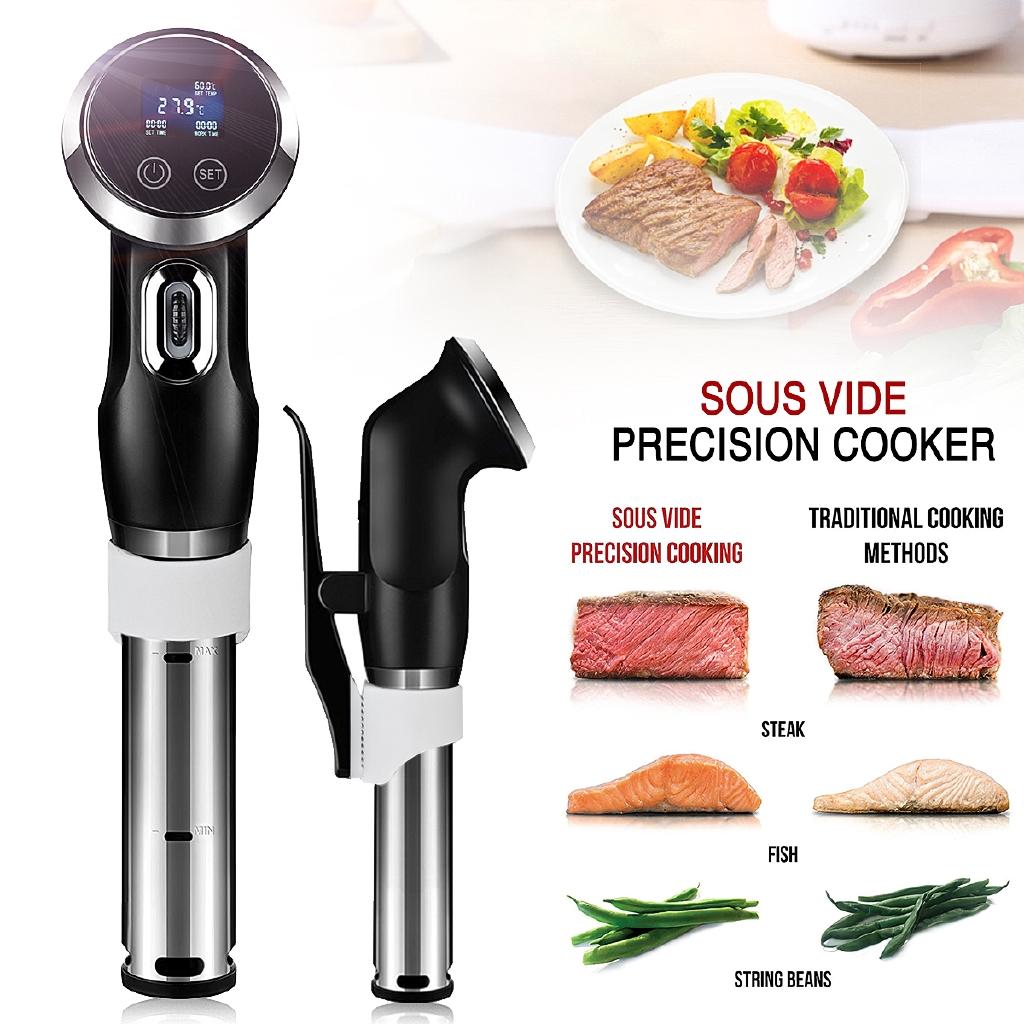 1500 Вт 220 В Прецизионный сувид-термостат Погружной циркулятор Стержень для низкотемпературного приготовления Светодиодный дисплей
1500 Вт 220 В Прецизионный сувид-термостат Погружной циркулятор Стержень для низкотемпературного приготовления Светодиодный дисплей