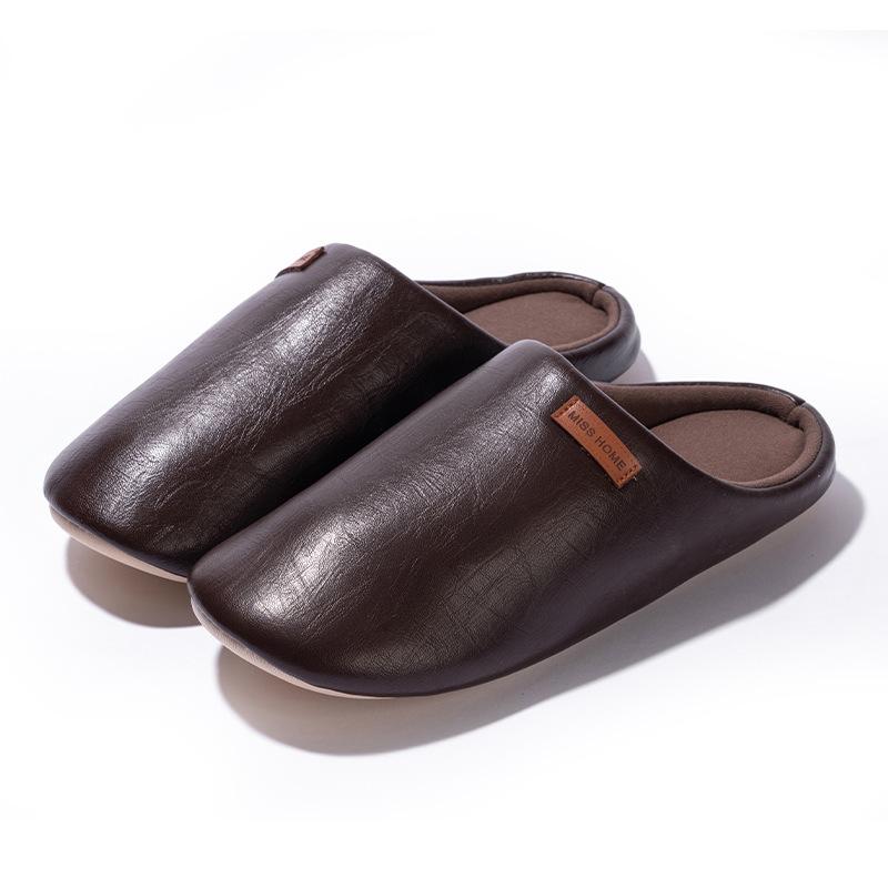 Mingsheng home PU high-end cotton slippers winter indoor silent non-slip couple home warm autumn and winter 44/45 fits (43/44 feet) темный кофе
Mingsheng home PU high-end cotton slippers winter indoor silent non-slip couple home warm autumn and winter 44/45 fits (43/44 feet) темный кофе