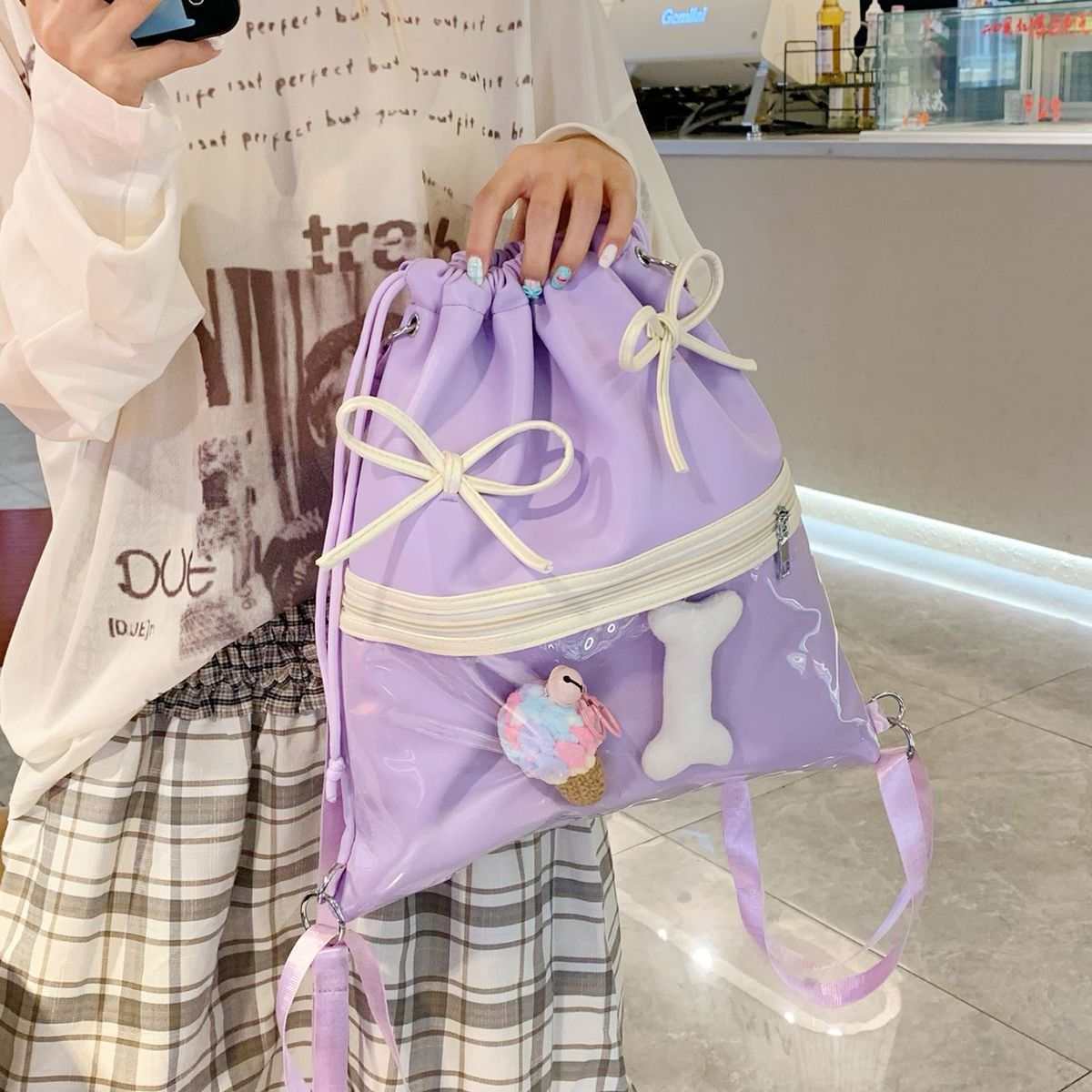 Draw-cord Bow Pain Bag Backpack Daily Travel 10cm Baby Small Food Intake Portable Bucket 34x2x36 фіолетовий
Draw-cord Bow Pain Bag Backpack Daily Travel 10cm Baby Small Food Intake Portable Bucket 34x2x36 фіолетовий