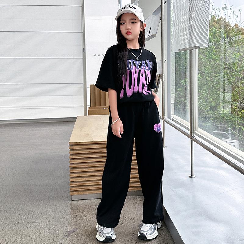 Summer Teenage Girls Clothes Set Children O-Neck T-shirt and Casual Pants Suit Student School Short Sleeve Top Bottom Outfits 170
Summer Teenage Girls Clothes Set Children O-Neck T-shirt and Casual Pants Suit Student School Short Sleeve Top Bottom Outfits 170