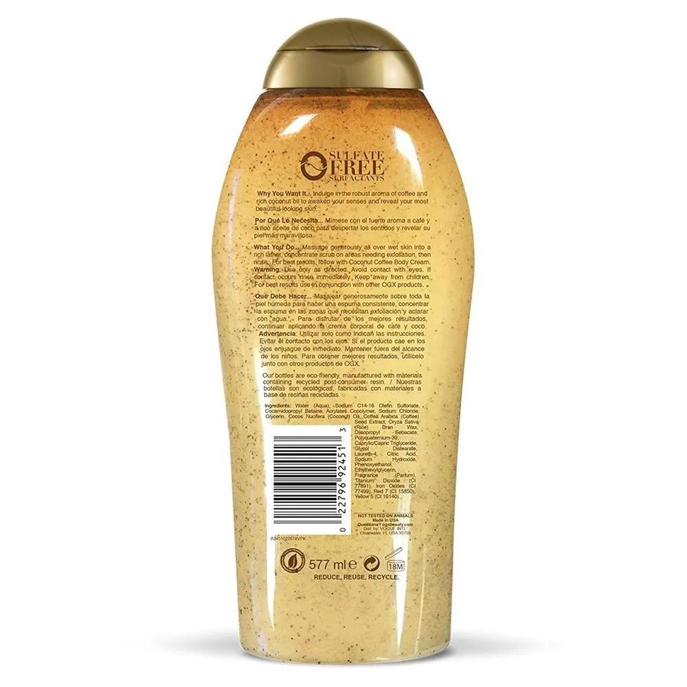 OGX Coconut Oil + Arabica Coffee Exfoliating Body Scrub & Wash Paraben-Free 577ml 1 Piece
OGX Coconut Oil + Arabica Coffee Exfoliating Body Scrub & Wash Paraben-Free 577ml 1 Piece
