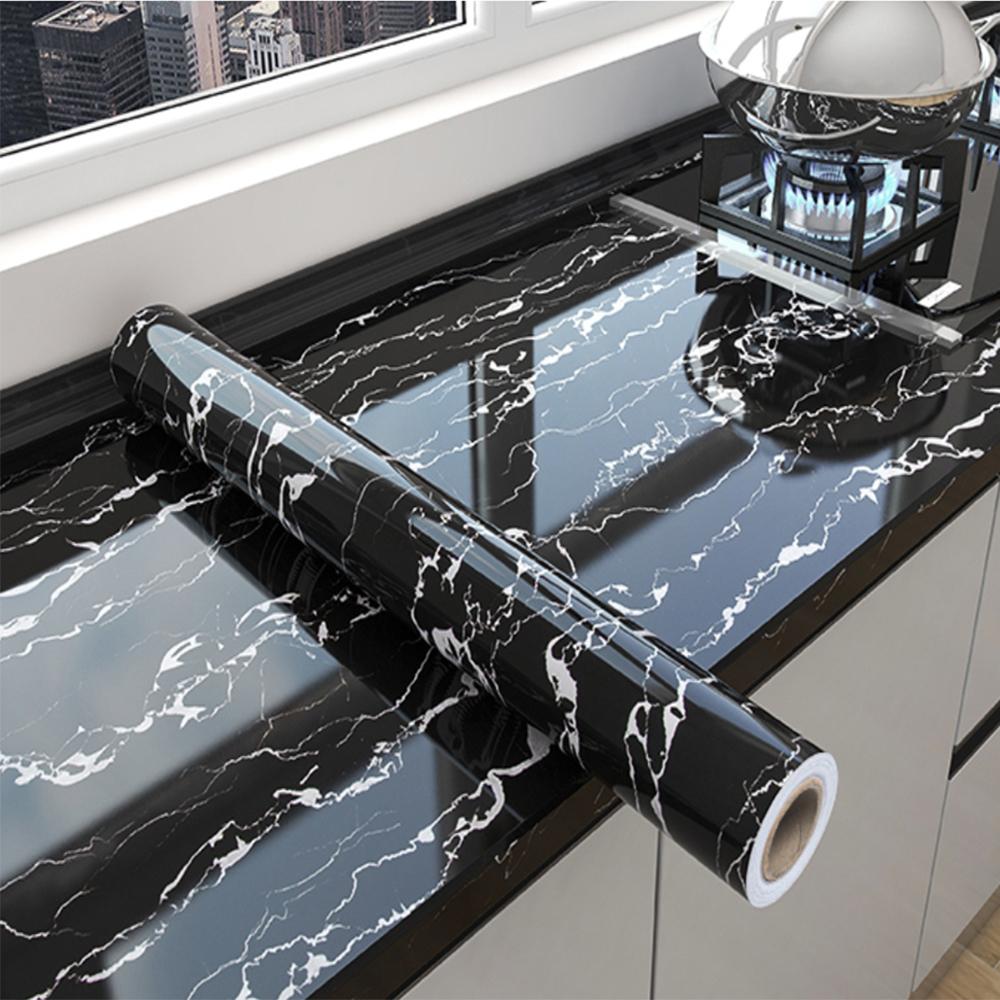 Modern Waterproof Marble Wallpaper Self Adhesive Foil Mould Proof Stickers for Kitchen High Temperature Resistant Wall Decor 40cm x 100cm
Modern Waterproof Marble Wallpaper Self Adhesive Foil Mould Proof Stickers for Kitchen High Temperature Resistant Wall Decor 40cm x 100cm