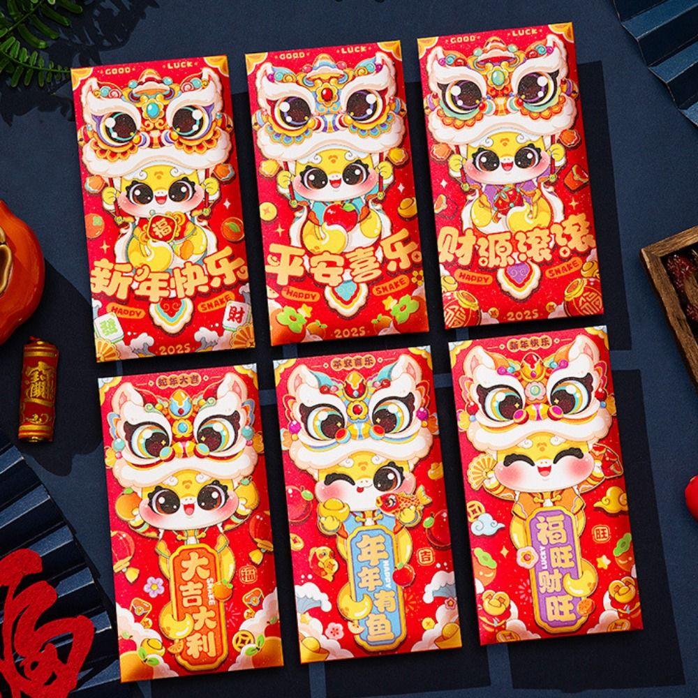6pcs/set Cartoon Snake Year Red Packets Traditional Red Pockets Decorative Red Lucky Bag Bonus Style 3
6pcs/set Cartoon Snake Year Red Packets Traditional Red Pockets Decorative Red Lucky Bag Bonus Style 3