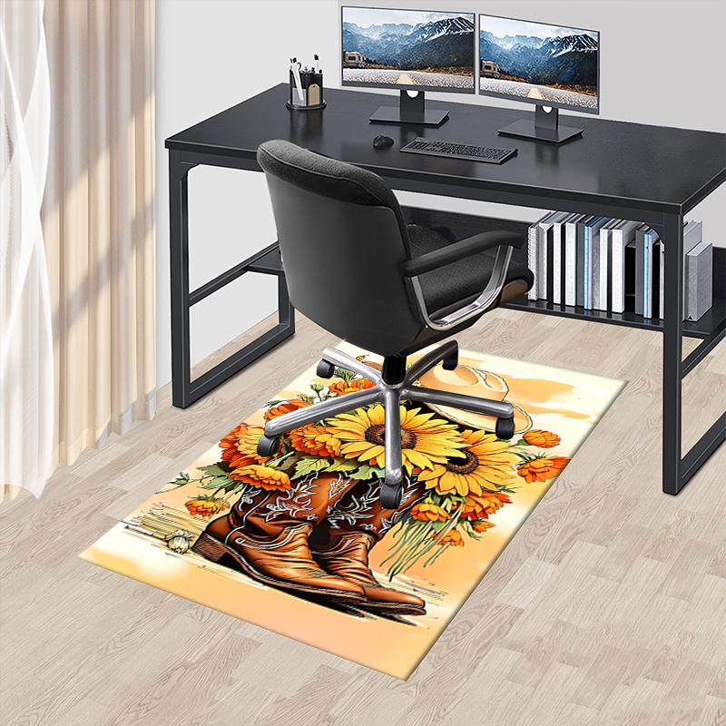 Western Cowboy Chair Mat - Office Carpet with Sunflower and Boot Design, Large Rug for Home Decor, Sofa Cover, Gift Idea for Coworkers, Suit 60cm by 90cm
Western Cowboy Chair Mat - Office Carpet with Sunflower and Boot Design, Large Rug for Home Decor, Sofa Cover, Gift Idea for Coworkers, Suit 60cm by 90cm