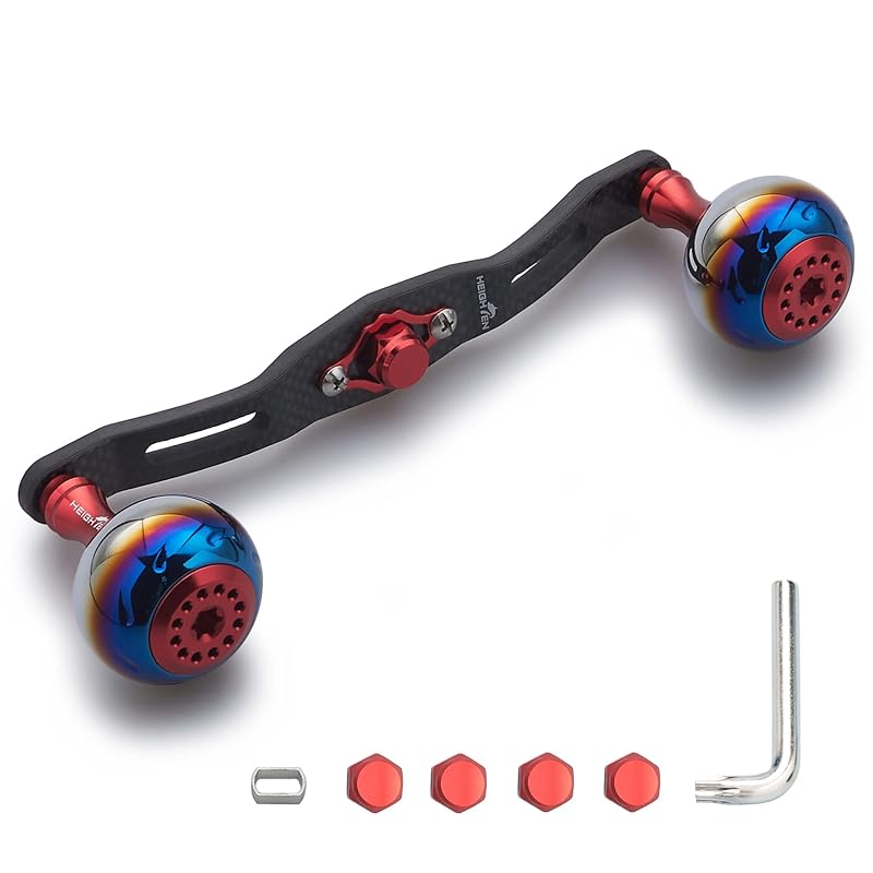 HEIGHTEN 130/120/110mm reel handle Thickness 4mm 1.5K charcoal cloth carbon Equipped with 30mm knob SHIMANO Daiwa Abu common use bait reel for Aurora
HEIGHTEN 130/120/110mm reel handle Thickness 4mm 1.5K charcoal cloth carbon Equipped with 30mm knob SHIMANO Daiwa Abu common use bait reel for Aurora