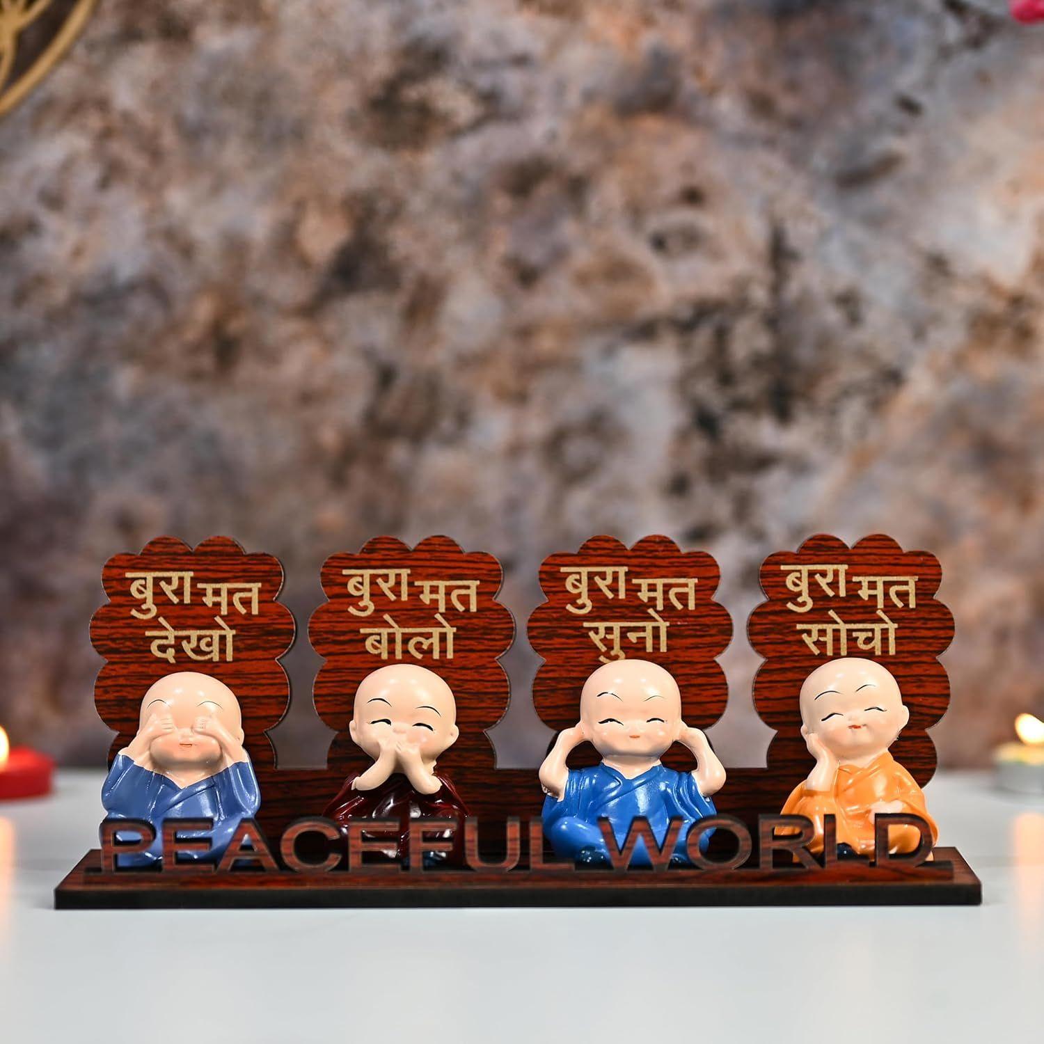 Set of 4 Peaceful Monk Figurine Set – Decorative Buddha Statue for Home, Office & Car – Feng Shui Ornament for Positivity, Serenity & Good Luck
Set of 4 Peaceful Monk Figurine Set – Decorative Buddha Statue for Home, Office & Car – Feng Shui Ornament for Positivity, Serenity & Good Luck