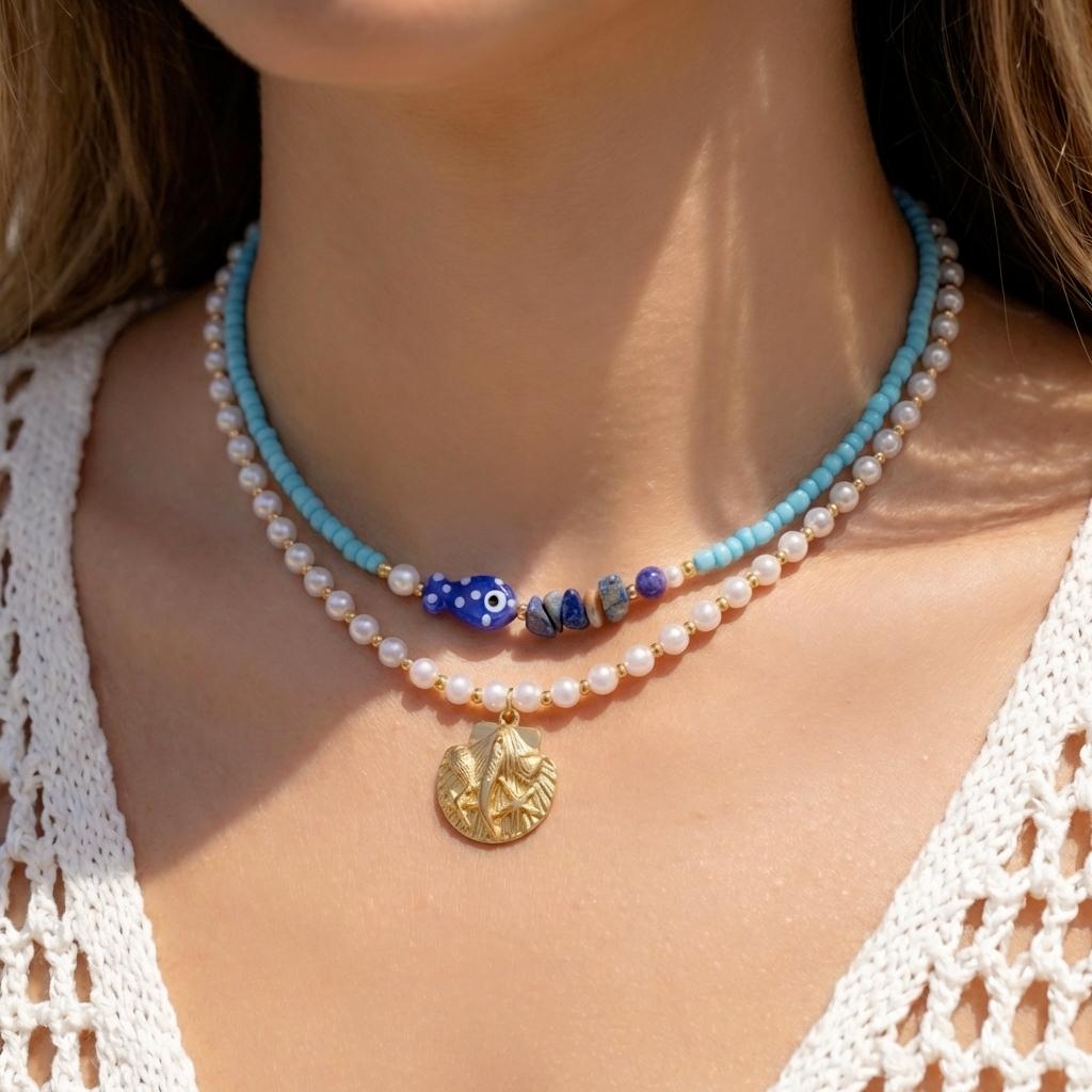 Summer Beach Layered Starfish Shell Pendant Necklace For Women Boho Colorful Seed Bead Pearl Fish Choker Vacation Party Jewelry
Summer Beach Layered Starfish Shell Pendant Necklace For Women Boho Colorful Seed Bead Pearl Fish Choker Vacation Party Jewelry