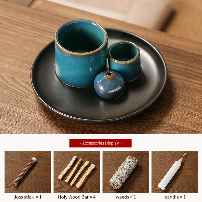 Керамический держатель для благовоний - многофункциональный 4-в-1 для пало санто, шалфея, палочек, свечей и кристаллов. Идеально подходит для рождественского подарка.
Керамический держатель для благовоний - многофункциональный 4-в-1 для пало санто, шалфея, палочек, свечей и кристаллов. Идеально подходит для рождественского подарка.