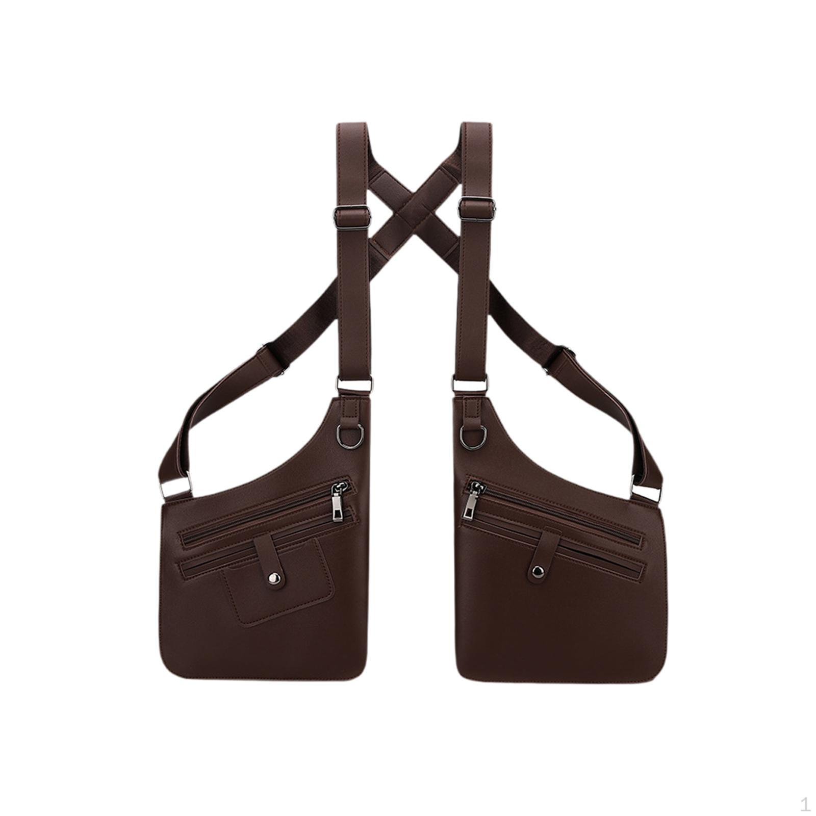 Double , Underarm Bag with Multiple Compartments, Made of PU, Adjustable Strap, Suitable for темно-коричневого кольору
Double , Underarm Bag with Multiple Compartments, Made of PU, Adjustable Strap, Suitable for темно-коричневого кольору