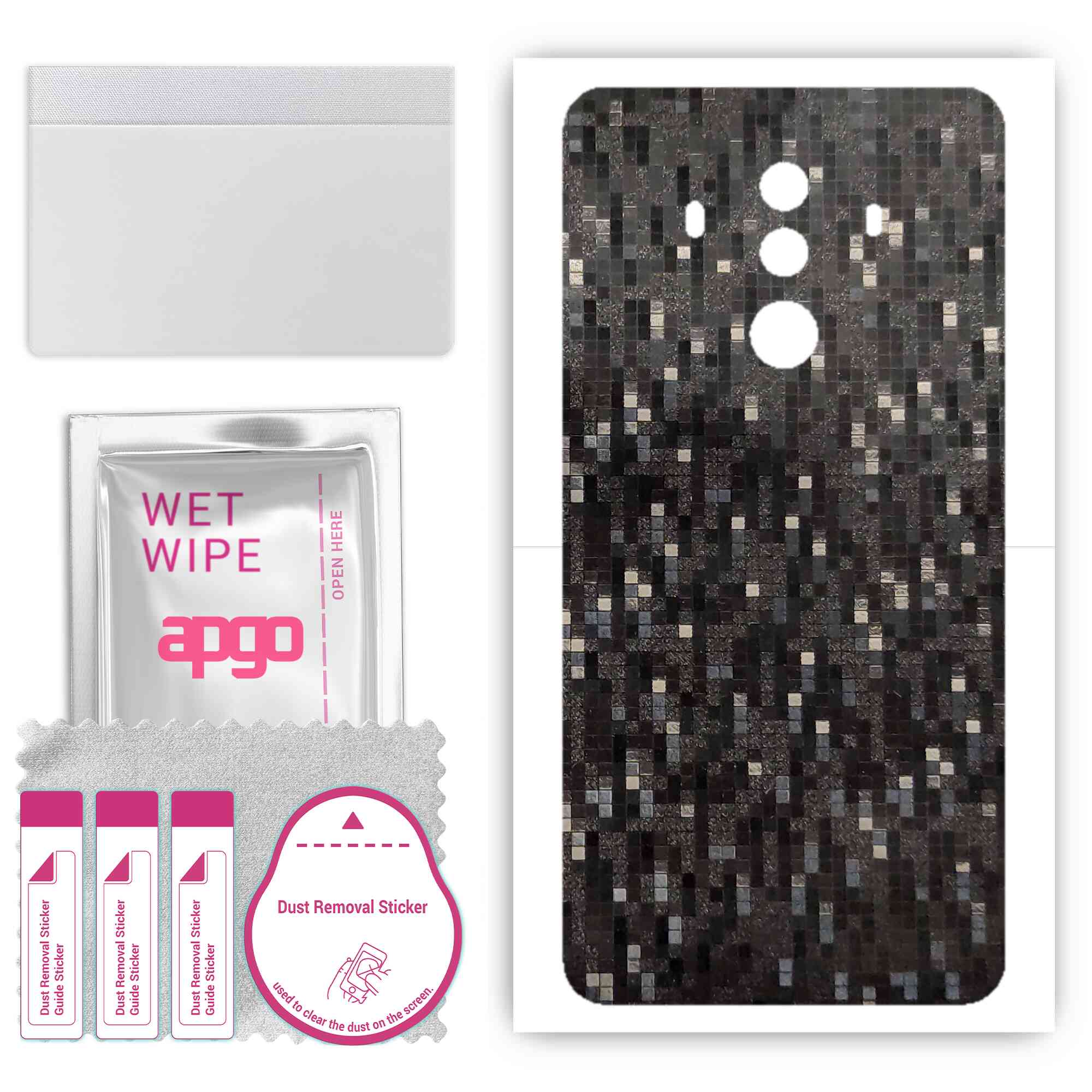 apgo Protective Skin Sticker for the back compatible with Huawei Mate 10 Pro, Wrap Film, Foil, Vinyl - Pattern Carbon Black Pixel
apgo Protective Skin Sticker for the back compatible with Huawei Mate 10 Pro, Wrap Film, Foil, Vinyl - Pattern Carbon Black Pixel