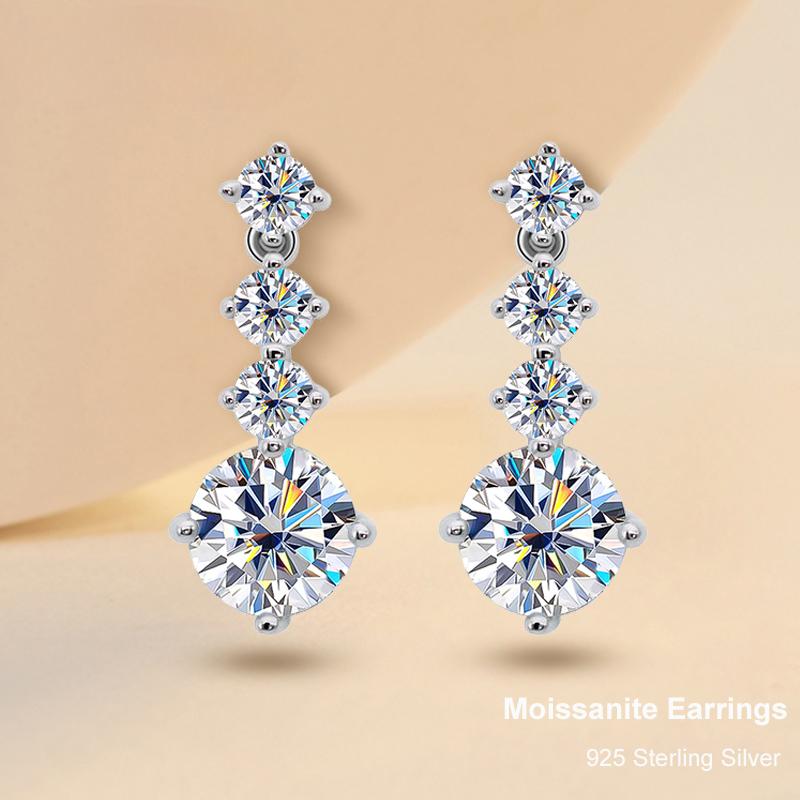 Серьги-капли из серебра S925 с муассанитом для женщин 2,6 карата D Цвет VVS1 с муассанитом и бриллиантами для помолвки, свадебные украшения, подарок
Серьги-капли из серебра S925 с муассанитом для женщин 2,6 карата D Цвет VVS1 с муассанитом и бриллиантами для помолвки, свадебные украшения, подарок