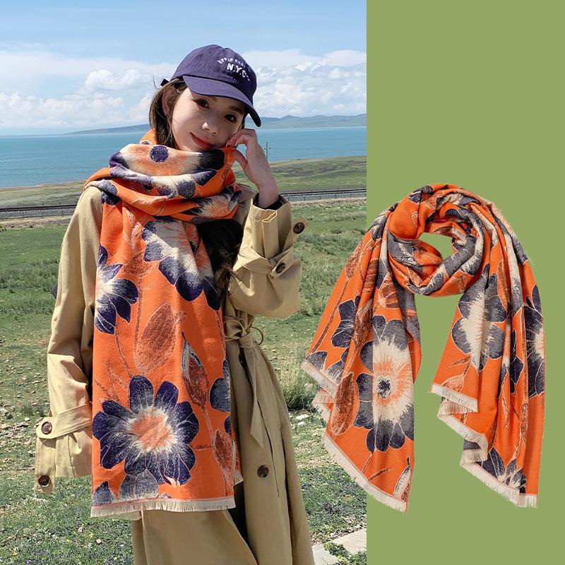 Yunnan Travel Wear Imitation Cashmere Scarf Women s New Flower Warm Fashion Large Shawl Photo Versatile Scarf 190cm
Yunnan Travel Wear Imitation Cashmere Scarf Women s New Flower Warm Fashion Large Shawl Photo Versatile Scarf 190cm