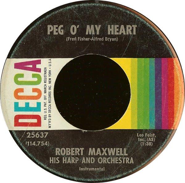 7inch Record ROBERT MAXWELL, HIS HARP & ORCHESTR - Peg O My Heart / Little Dipper 25637 Decca 1964 US Jazz Used
7inch Record ROBERT MAXWELL, HIS HARP & ORCHESTR - Peg O My Heart / Little Dipper 25637 Decca 1964 US Jazz Used