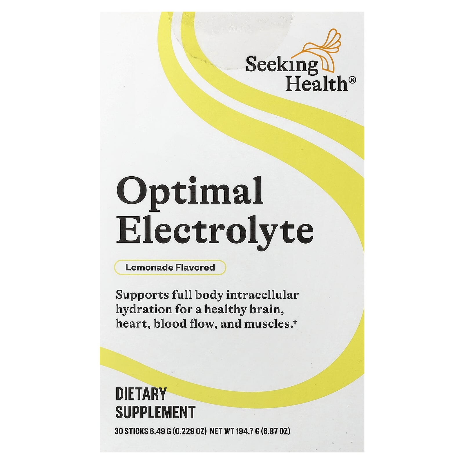 Seeking Health, Optimal Electrolyte, Lemonade, 30 Sticks, 6.49g (0.229oz) Each
Seeking Health, Optimal Electrolyte, Lemonade, 30 Sticks, 6.49g (0.229oz) Each