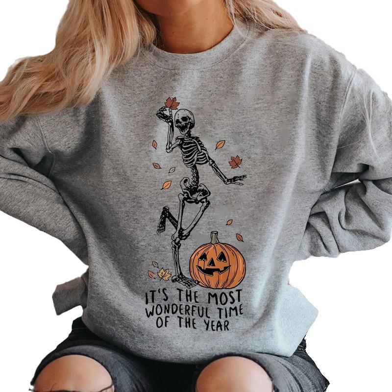 Unisex Halloween Skull Pumpkin Print Oversized Sweatshirt - Long Sleeve 4XL сірий колір
Unisex Halloween Skull Pumpkin Print Oversized Sweatshirt - Long Sleeve 4XL сірий колір