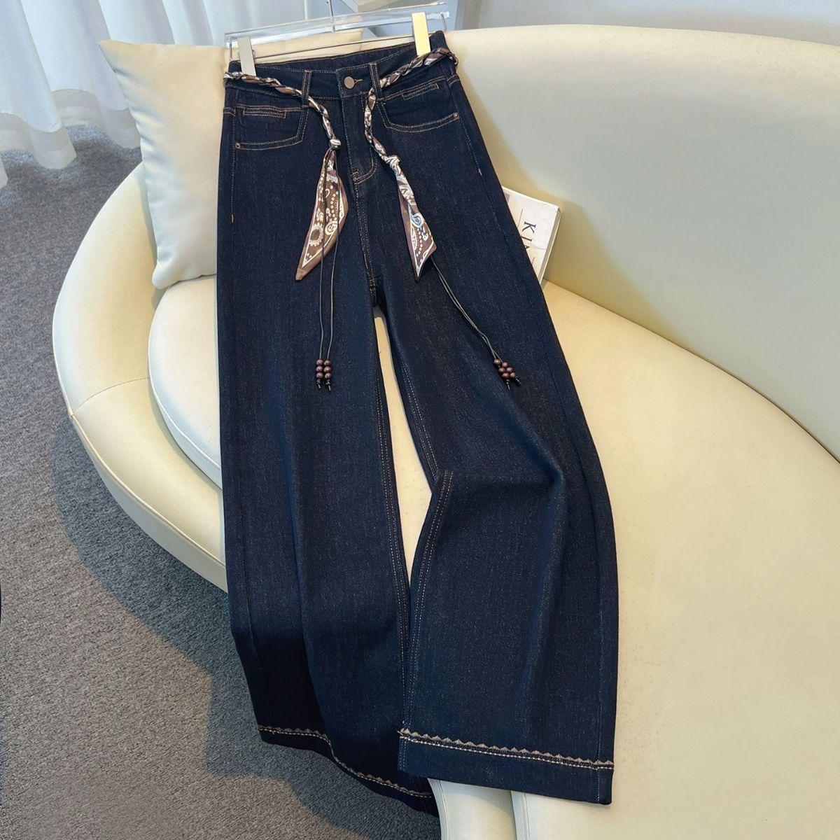 Women s Denim Wide-Leg Jeans with Silk Scarf Belt - Trendy Straight-Leg Pants for Spring & Autumn 2026. 26, suitable for 80-95 lbs
Women s Denim Wide-Leg Jeans with Silk Scarf Belt - Trendy Straight-Leg Pants for Spring & Autumn 2026. 26, suitable for 80-95 lbs